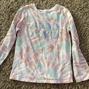 Long sleeve good vibes tie-dye